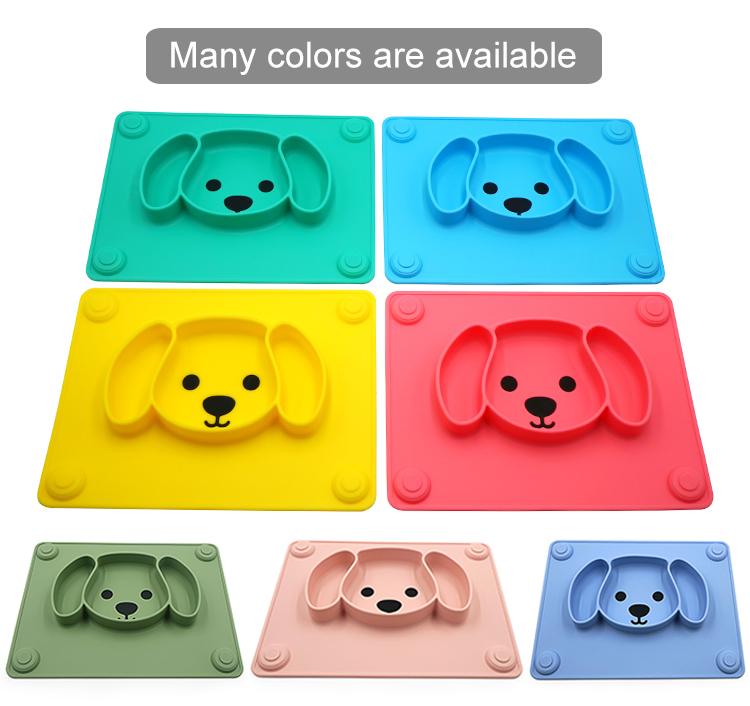 Dog Silicone Baby Plate color