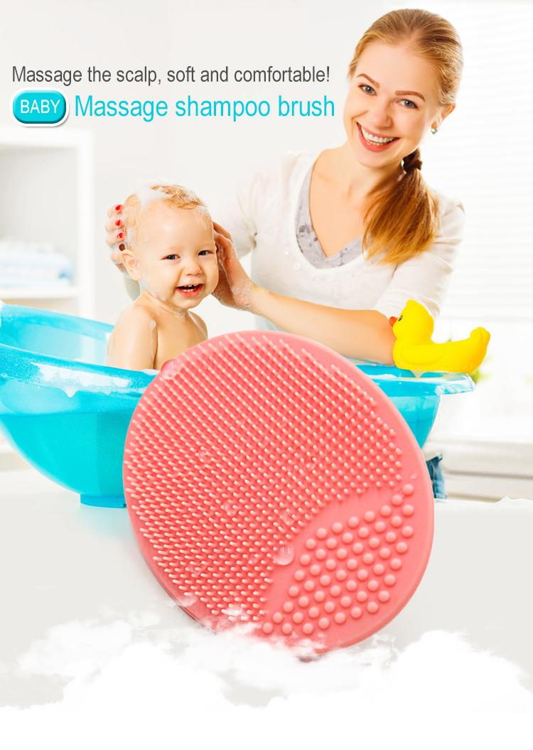round silicone baby brush
