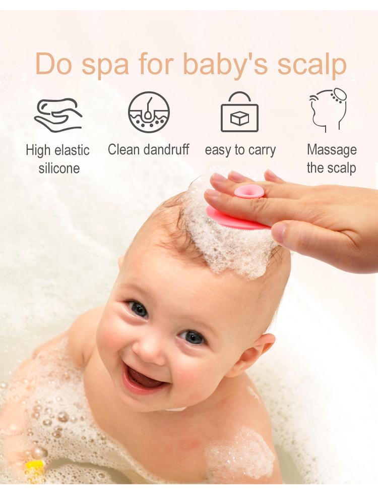 round silicone baby brush bath