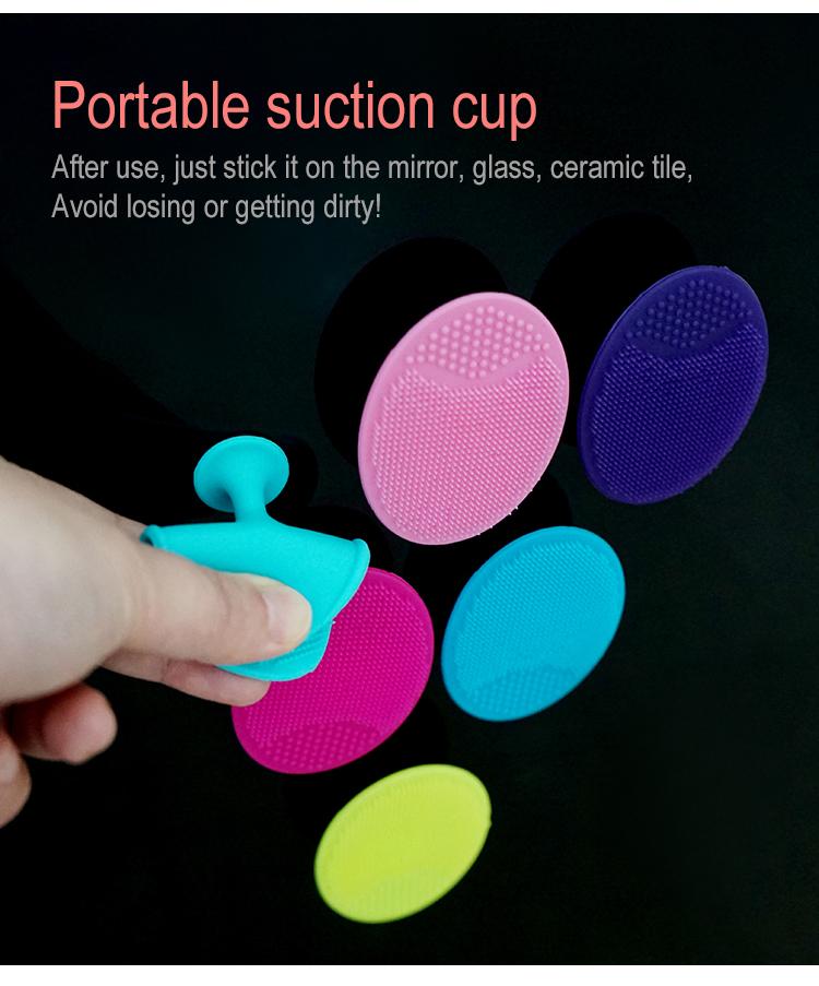 round silicone baby brush suction