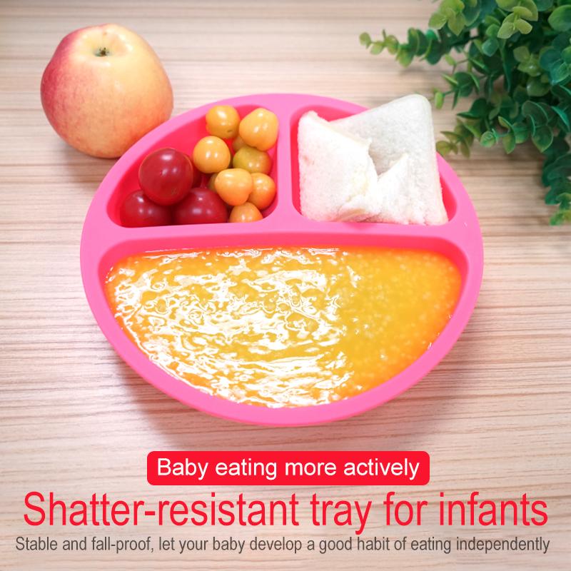 round silicone baby plate