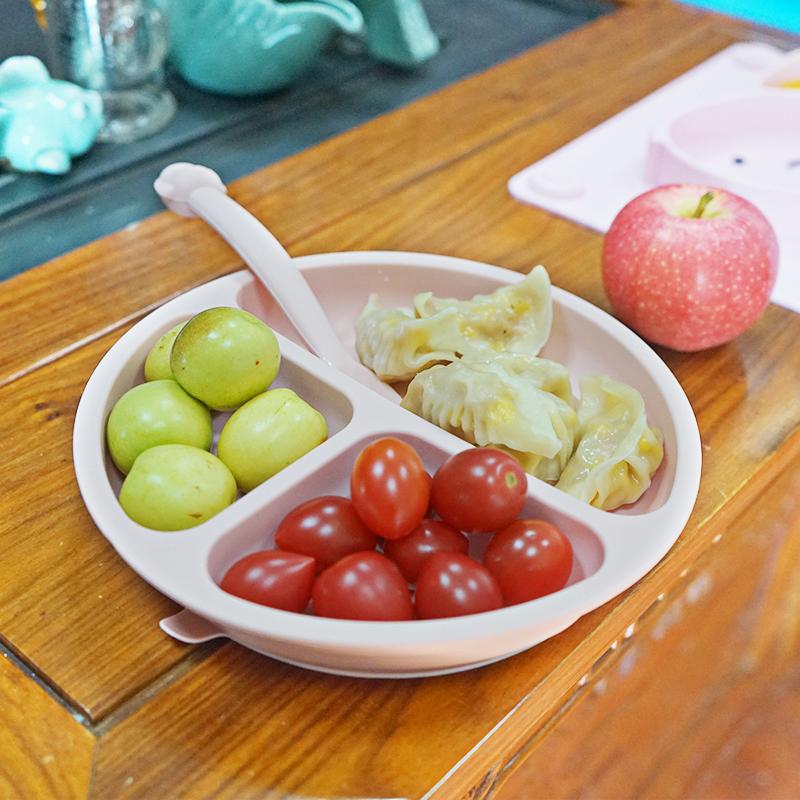 round silicone baby plate