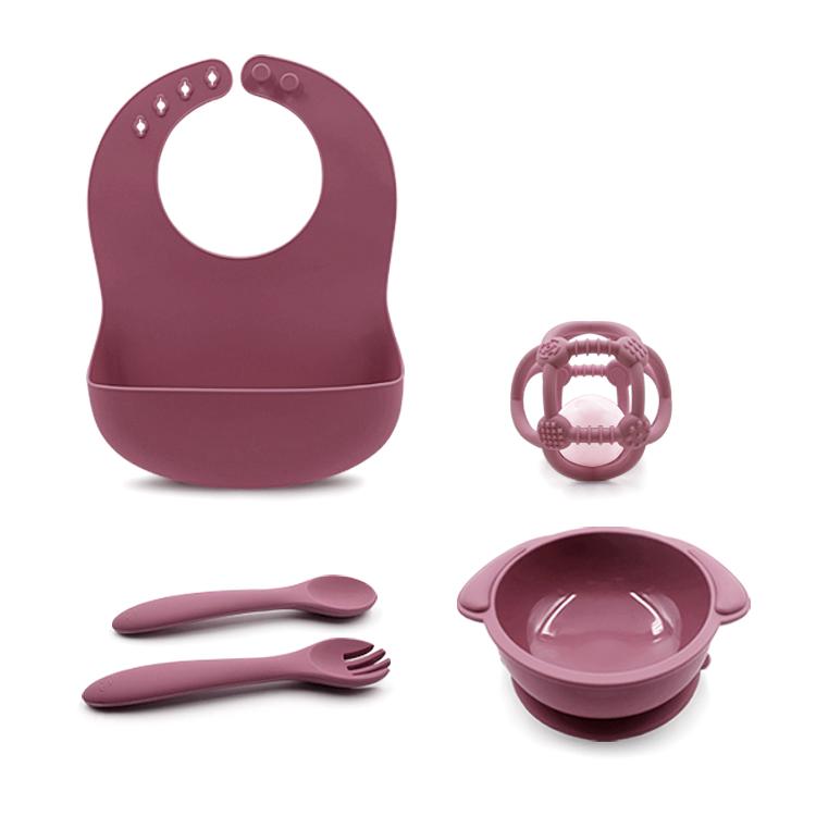 silicone baby feedint set