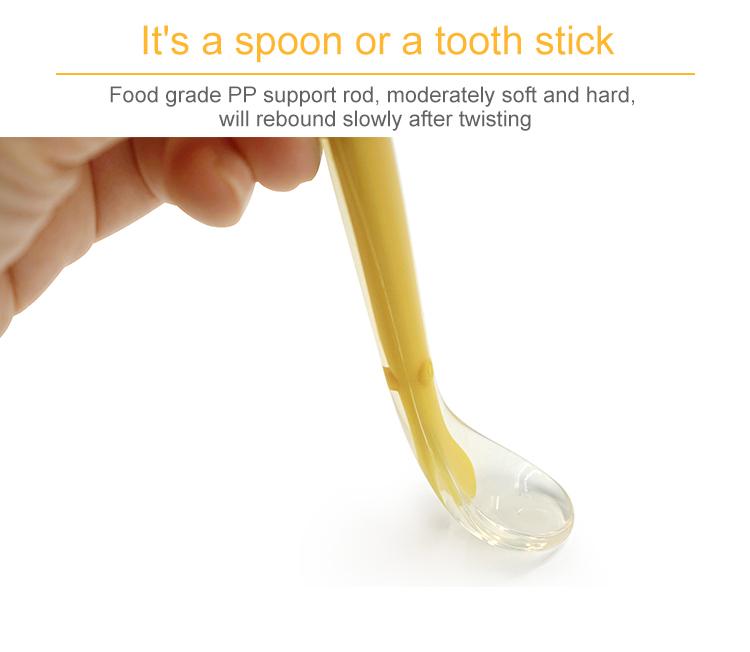 liquid silicone baby spoon