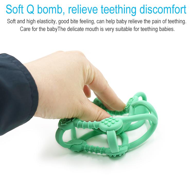 silicone baby teether ball toy