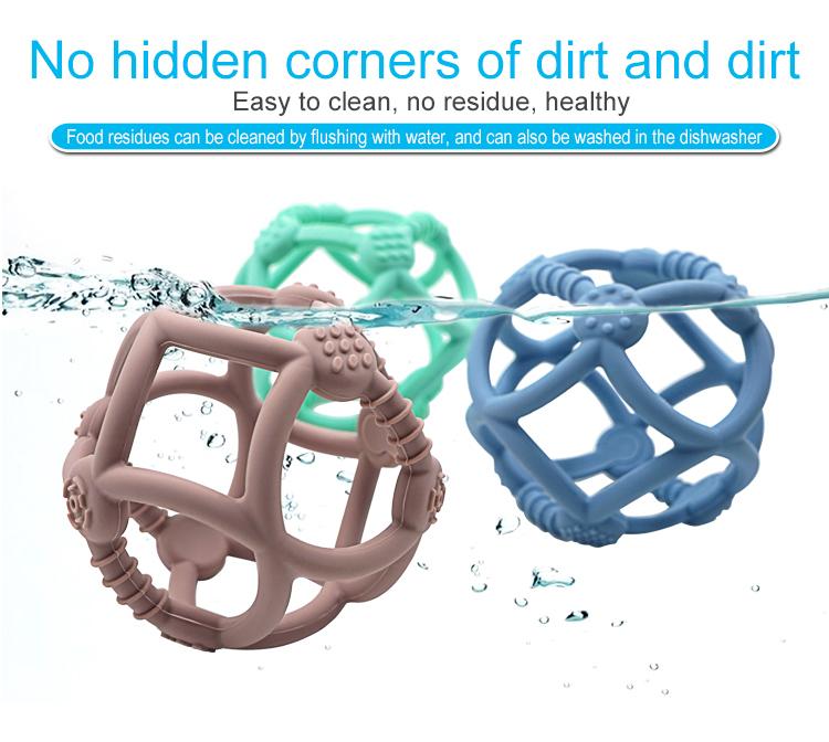 silicone baby teether ball toy