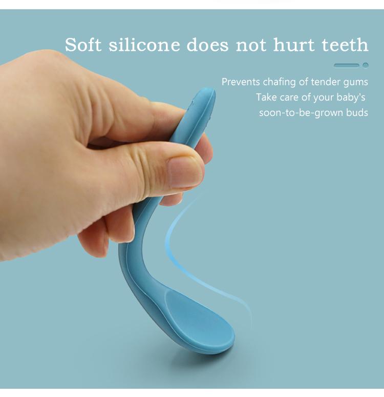 silicone spoon and fork set for baby