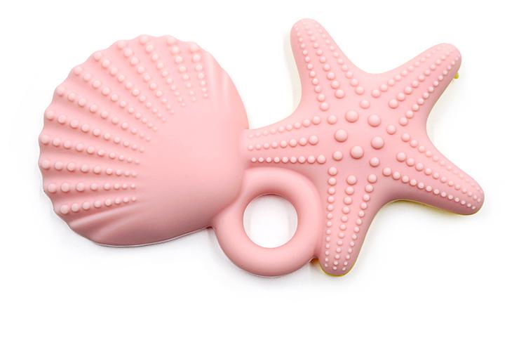 star shell silicone baby teether