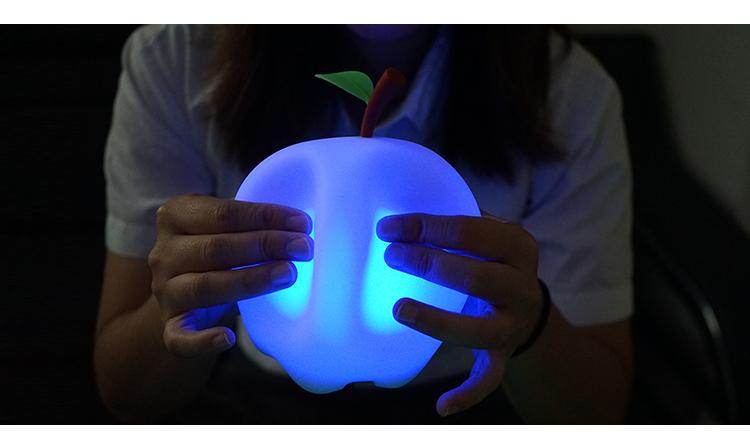 apple shape silicone night light