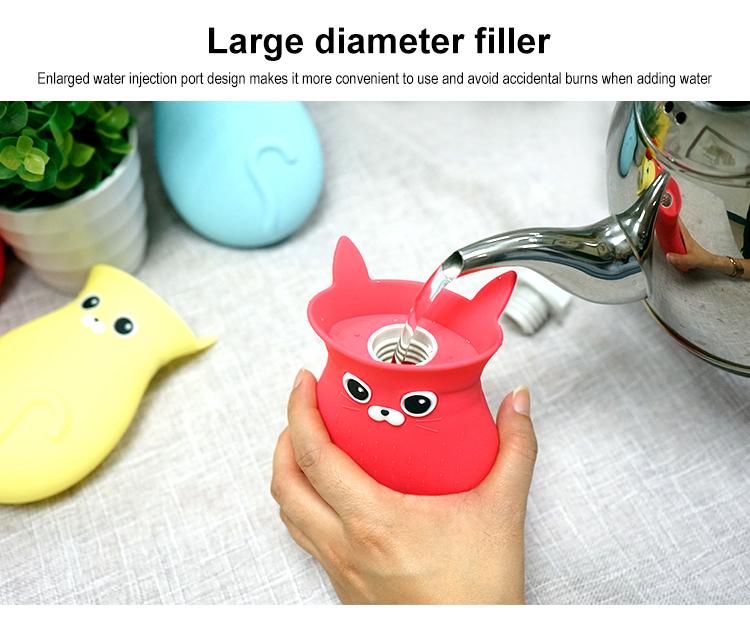 cartoon silicone hot water bag