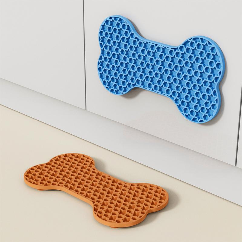 bone shape silicone pet mat