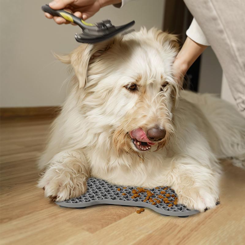 bone shape silicone pet mat