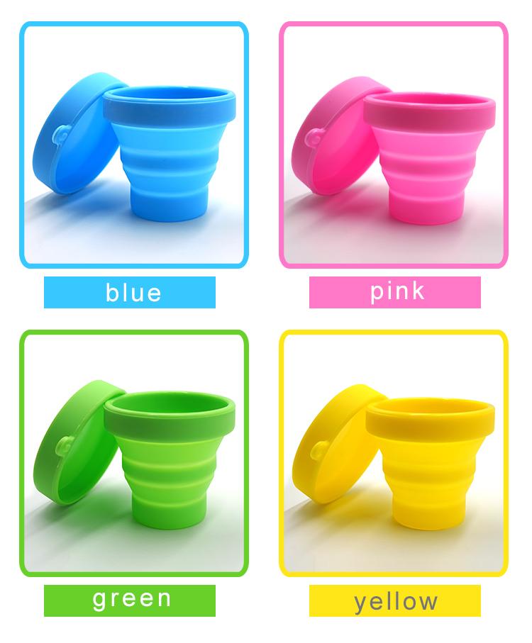 silicone foldable cup color