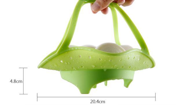 silicone steamer basket size