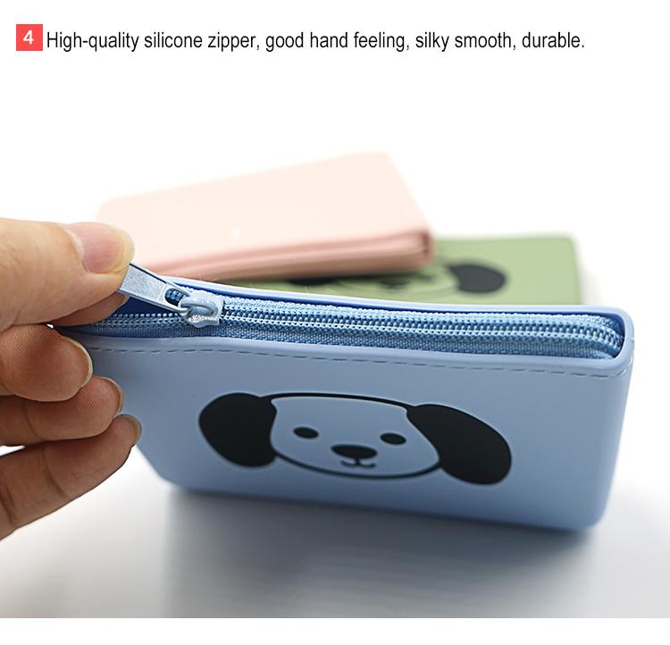 square silicone coin purse zipper bag