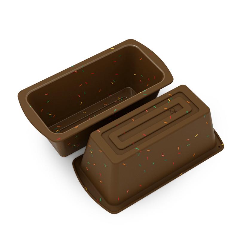multi size silicone toast mold chocolate