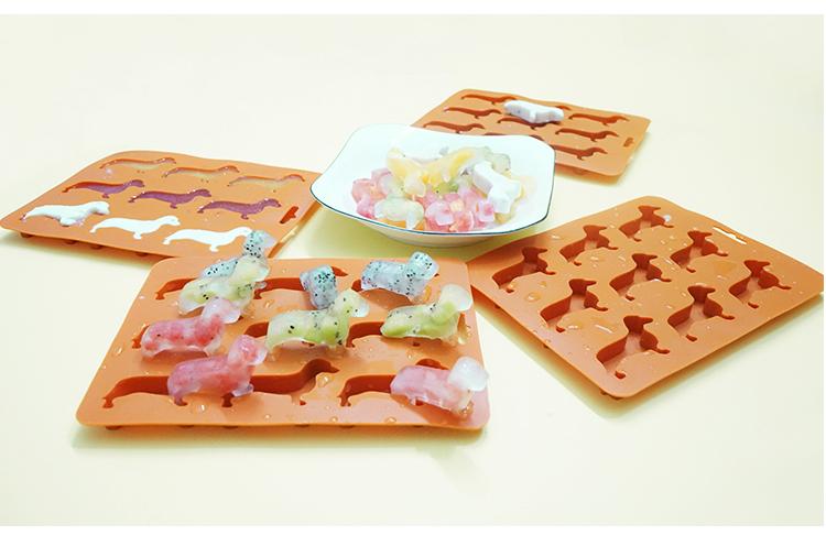 dachshund shape silicone ice tray mold