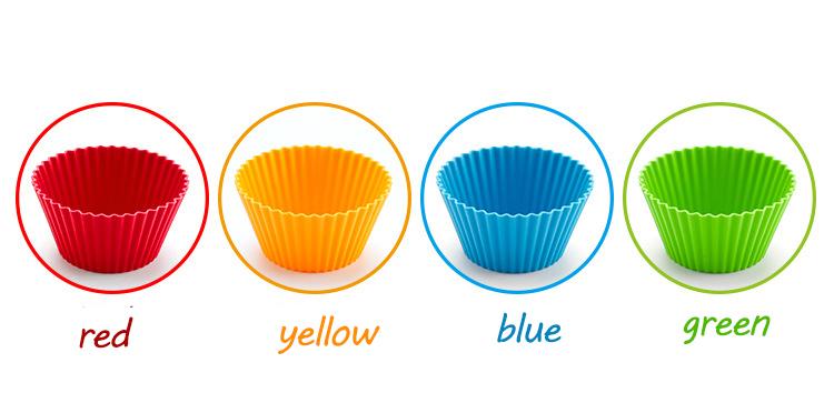 silicone muffin cup color