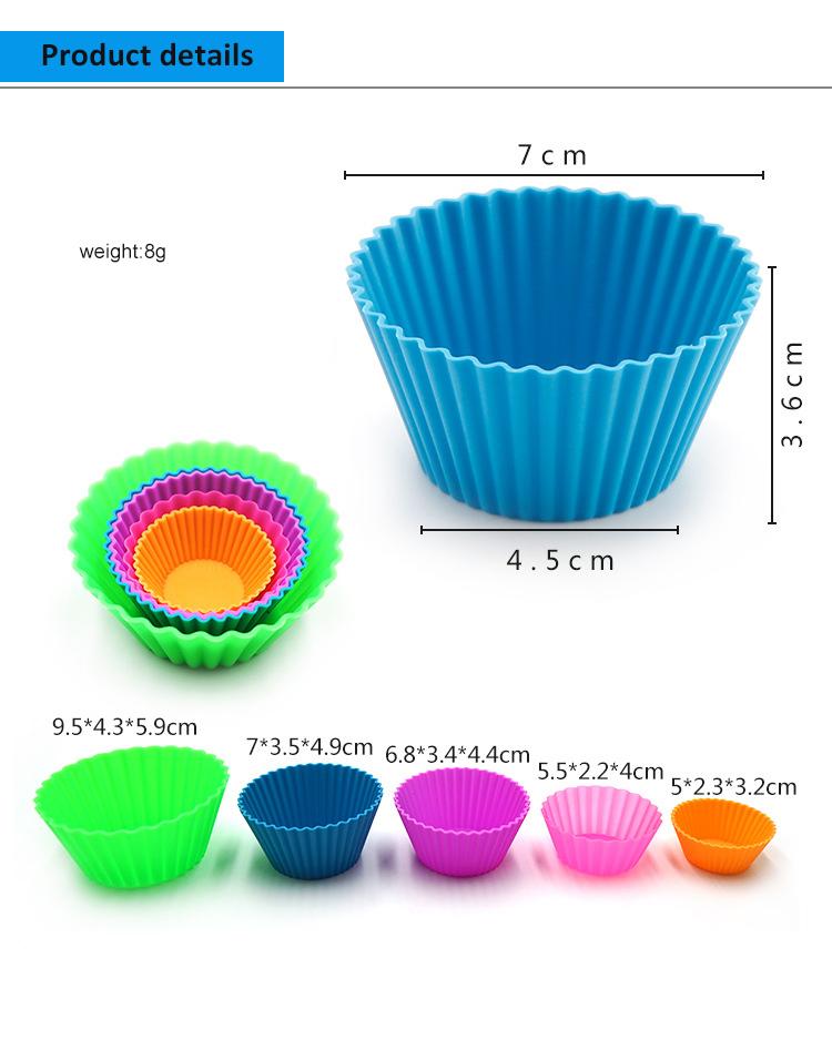 silicone muffin cup size