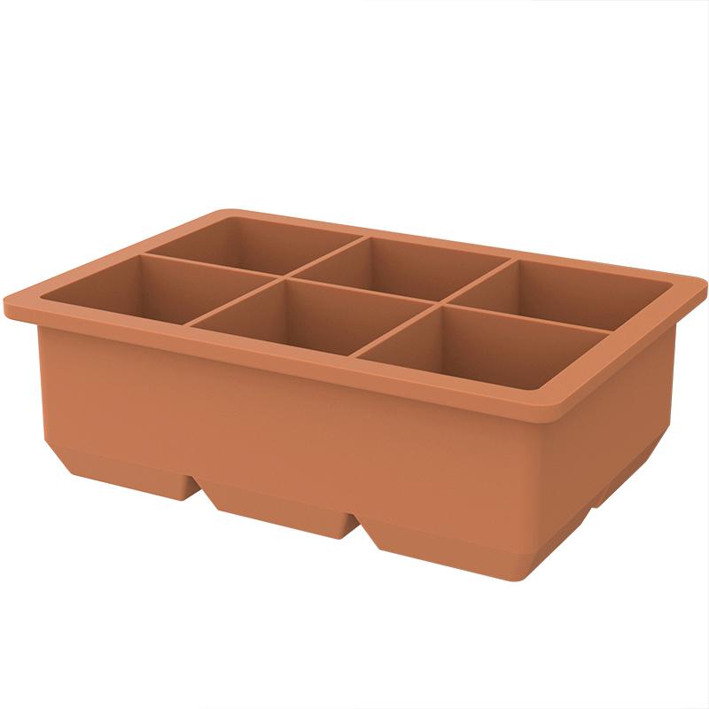 six cell silicone ice cube tray