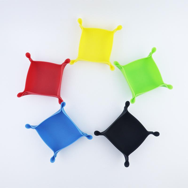 silicone foldable board game bowl dice tray