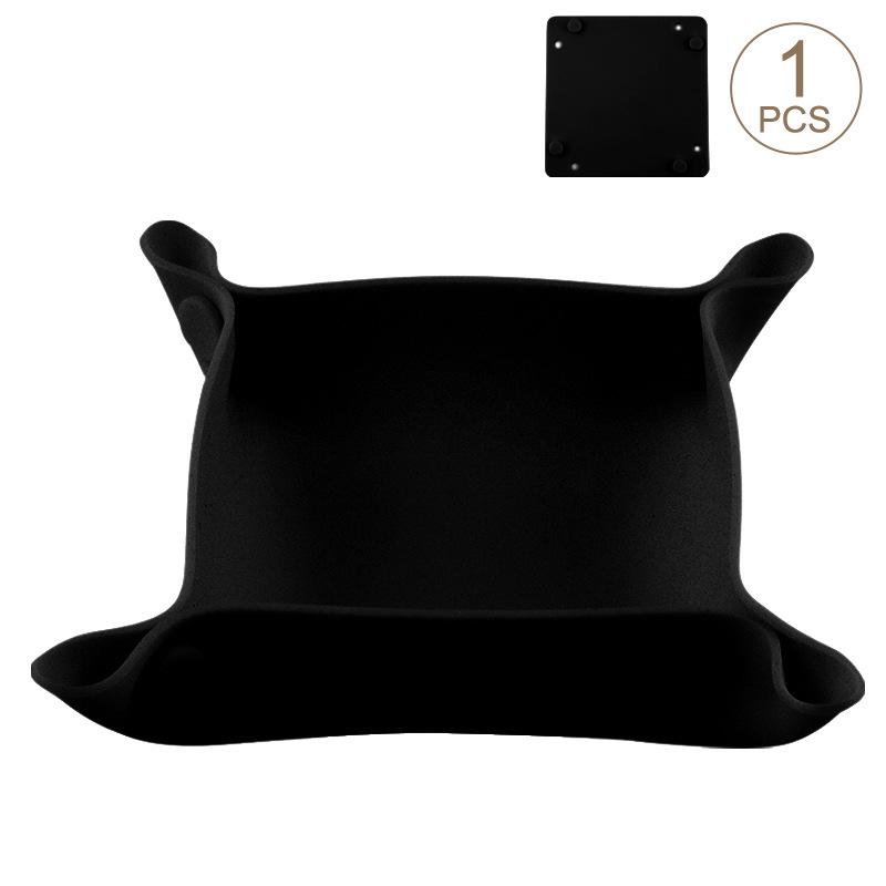 silicone foldable board game bowl dice tray black