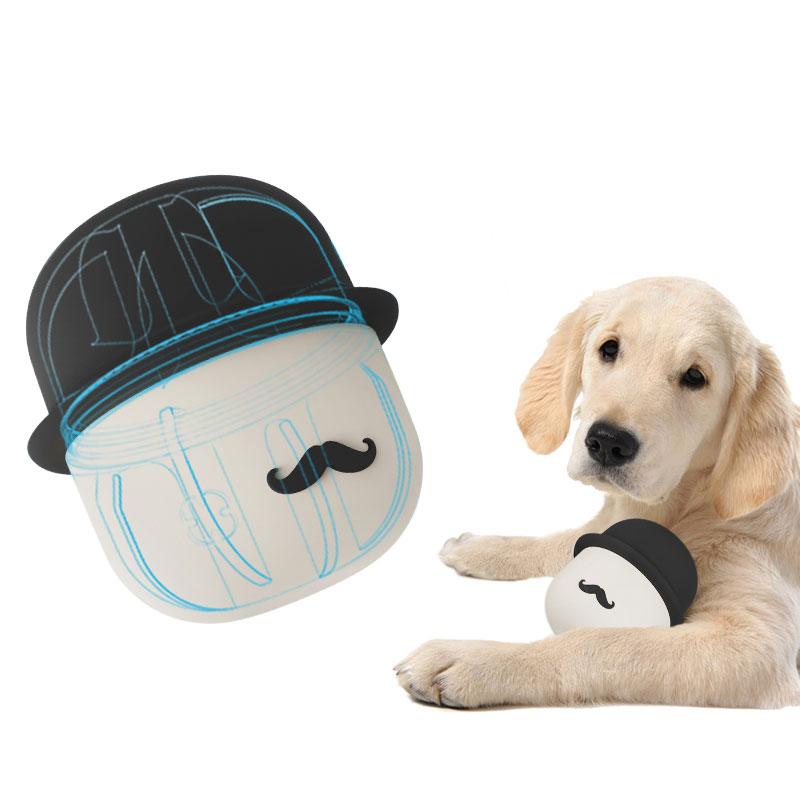 gentleman style interactive silicone treat dispensing dog toy
