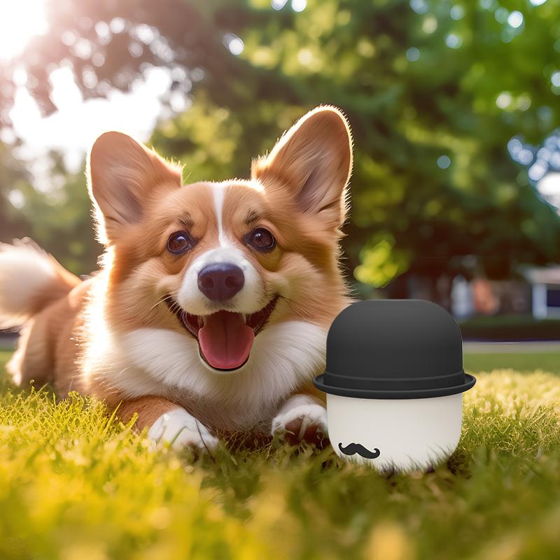 gentleman style interactive silicone treat dispensing dog toy