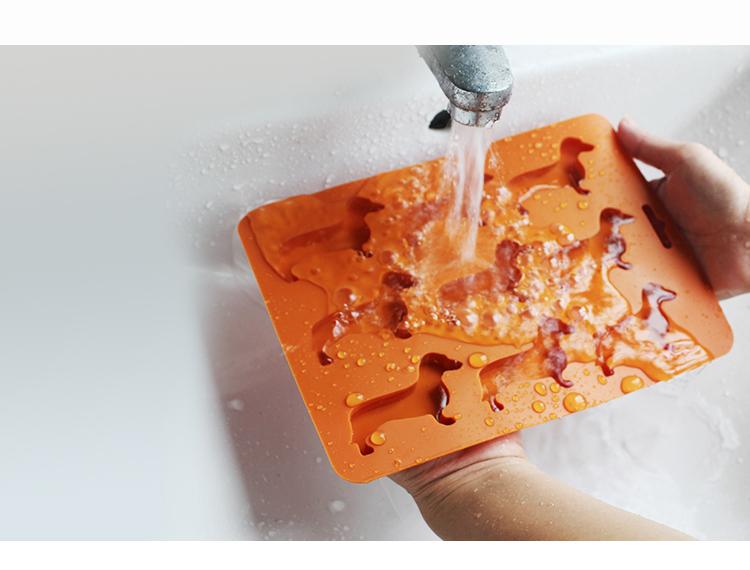 dachshund shape silicone ice tray mold clean