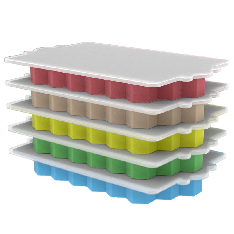honeycomb silicone ice cube tray with lid