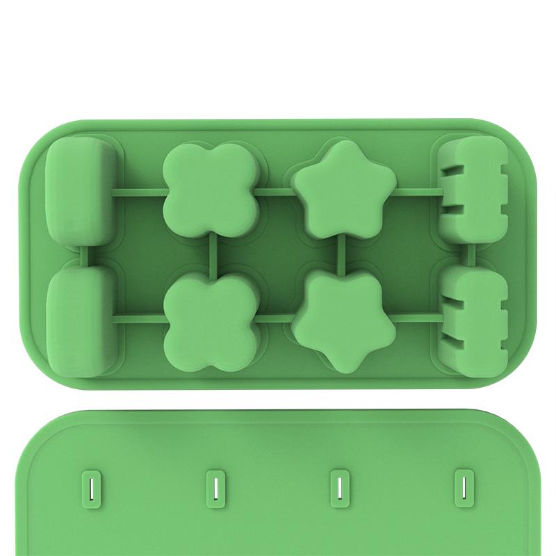 ice cream tools silicone popsicle mold with lid
